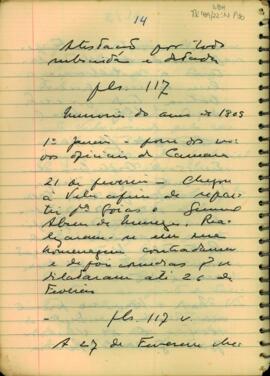 Memória dos vereadores da Câmara de Cuiabá, 1805