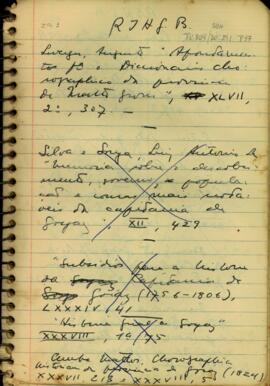 Referências de artigos, memórias, roteiros da revista do Instituto Histórico Geográfico Brasileiro