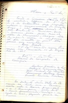 Ofício dos Oficiais da Câmara da Vila de Paranaguá ao Barão de Congonhas do Campo