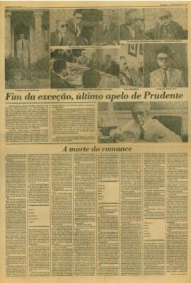 “Fim da exceção, último apelo de Prudente”