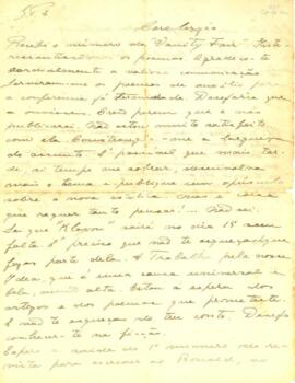 Carta de Mário Raul de Morais Andrade a Sérgio Buarque de Holanda