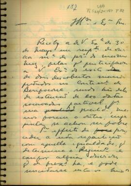 Carta de José Carlos Vasconcelos a D. Luis de Albuquerque de Melo Pereira e Caceres