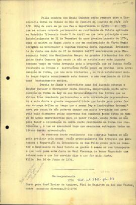 Carta a José Xavier de Aguirre