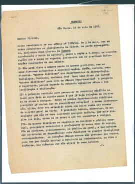Ofício de Mário Pedrosa, Diretor Geral do MAM