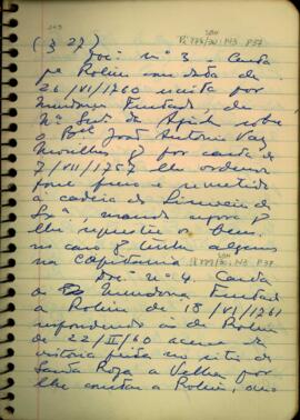 Resumo de carta de Francisco Xavier de Mendonça Furtado a D. Antônio Rolim de Moura