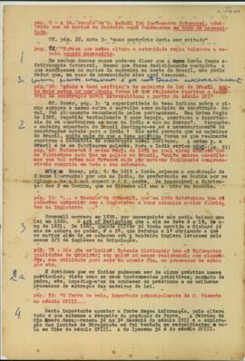 Comentários de Sérgio Buarque de Holanda sobre trechos de um livro de história do período colonial