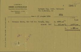 Nota fiscal da Libreria Orbis Catholicus