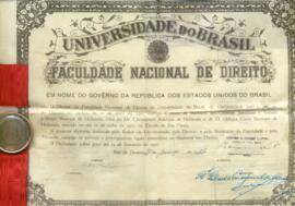 Diploma de Sérgio Buarque de Holanda de Bacharel em Ciências Jurídicas e Sociais