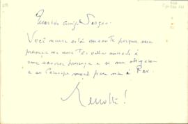 Cartão de Menotti Del Picchia a Sérgio Buarque de Holanda