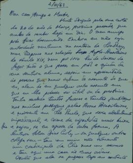 Carta de Charles Boxer a Sérgio Buarque de Holanda