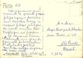 Cartão postal de ?, Aldo e filhas a Sérgio Buarque de Holanda