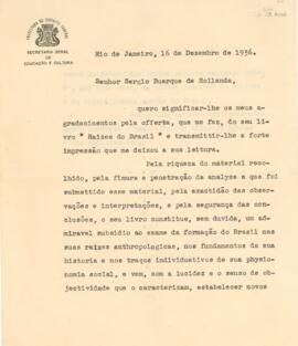 Carta de Francisco Campos a Sérgio Buarque de Holanda