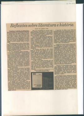 "Reflexões sobre literatura e história"