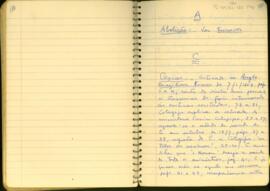 Índice alfabético referente às anotações do caderno