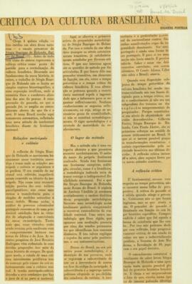 "Crítica da Cultura Brasileira"