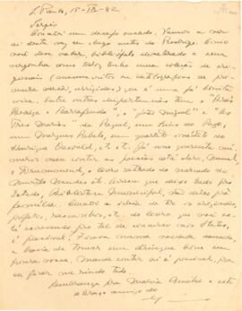 Carta de Mário Raul de Morais Andrade a Sérgio Buarque de Holanda