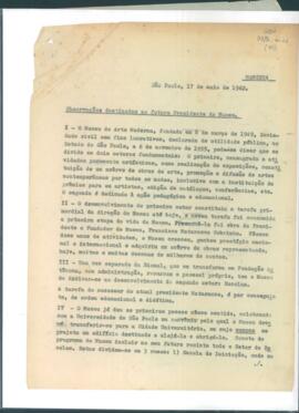 Carta de Mário Pedrosa, Diretor Geral do MAM