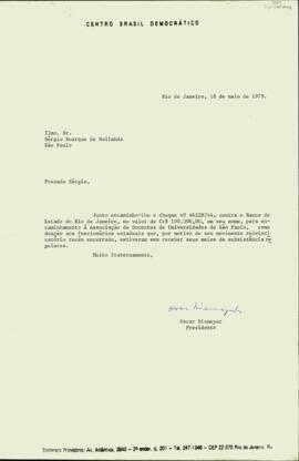 Carta de Oscar Niemeyer a Sérgio Buarque de Holanda