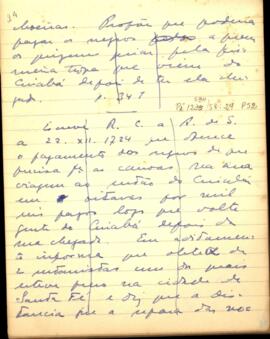 Resumo de carta de D. Rodrigo Cesar a D. Aires de Saldanha