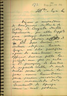 Correspondência e despacho de Felipe Joseph Nogueira Coelho a D. Luís de Albuquerque de Melo Pereira e Caceres