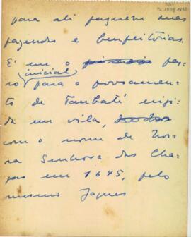 Anotação do livro "Jacques Félix: achegas à história de Taubaté"