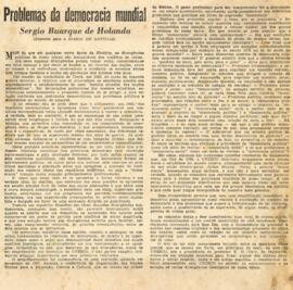 "Problemas da democracia mundial"