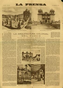 Artigos para La Prensa sobre monumentos em Cuzco, fundação de Assunção e navegação comercial