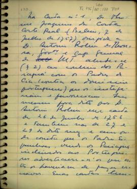 Fragmentos de carta de Thomé Joaquim da Costa Corte Real a D. Antônio Rolim de Moura