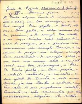 Fragmentos da "Chronica de D. João II"