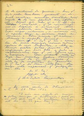 Fragmento de carta do Conselheiro Francisco Octaviano de Almeida Rosa ao Conselheiro Zacarias de Goes e Vasconcelos intercedendo pelos históricos