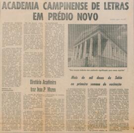 Academia Campinense de Letras em prédio novo