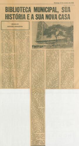 Biblioteca Municipal, sua história e a sua nova casa